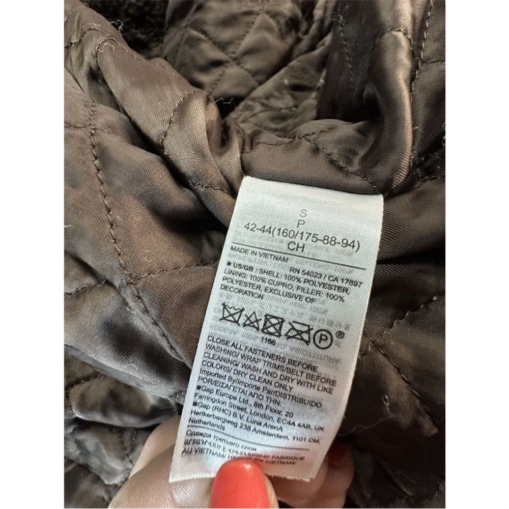 Banana Republic 🐻Teddy Coat Dark Brown Small EUC❤️ - Picture 10 of 16